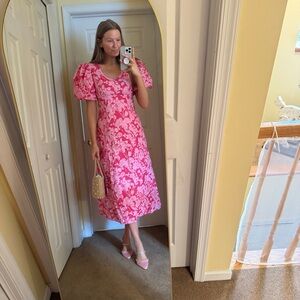 ❌ SOLD ❌ Hyacinth House Pink Floral Empire Ella Maxi Dress Size Small